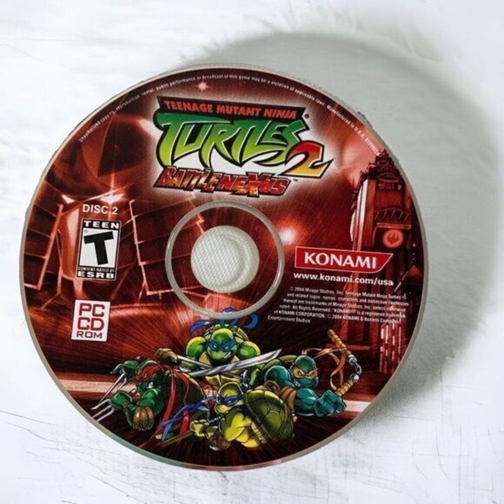 TMNT‎ BattleNexus 2 PC Game 2004 Disc Loose Ninja Turtles